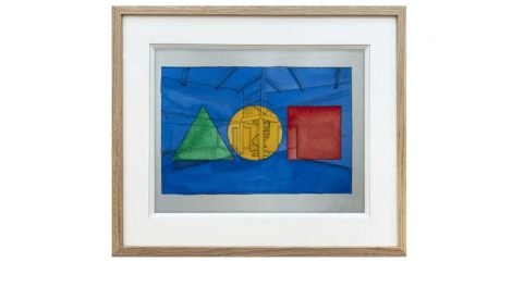 Georges Rousse - Breil sur Royat, 2022 / Aquarelle sur papier 18 x 27 cm