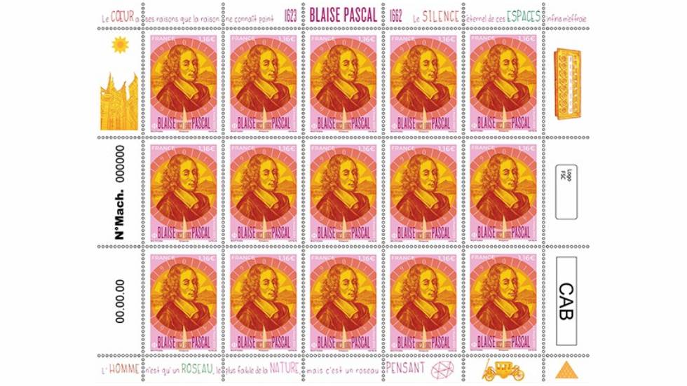 Timbre Blaise Pascal / Artiste Florence Wojtyczka
