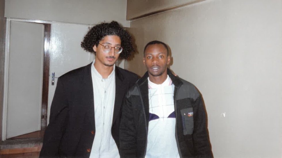 Si Mohamed Selloum (à gauche), créateur de Hip-hop dans l'Âme, aux côtés de Mc Solaar.