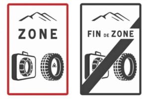 Panneaux Pneus neige loi Montagne II