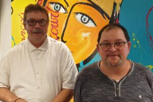 Les deux acteurs du tutoriel de l'UDAF 03-Caisse d'Épargne / Photo 7 jours à Clermont