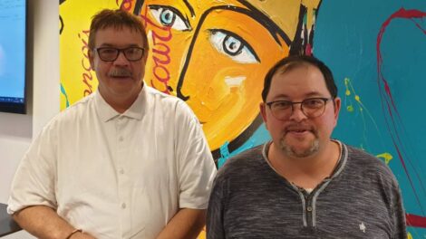 Les deux acteurs du tutoriel de l'UDAF 03-Caisse d'Épargne / Photo 7 jours à Clermont