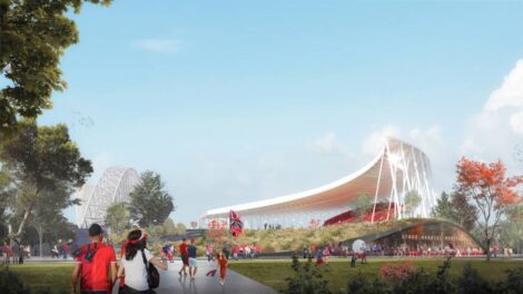 Stade Montpied PARVIS SUD © Atelier Ferret Architectures - Carles Hebras Maitrias Architectes