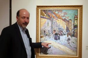 Louis Giscard d'Estaing et sa peinture de Charreton préférée / Photo 7 Jours à Clermont