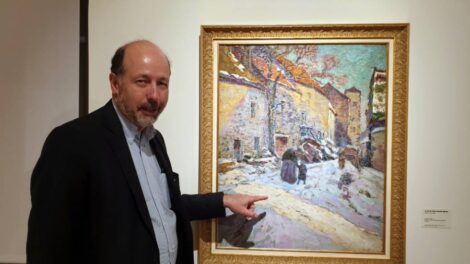 Louis Giscard d'Estaing et sa peinture de Charreton préférée / Photo 7 Jours à Clermont