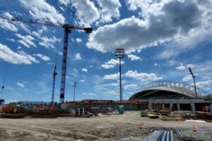 Chantier du stade Montpied / Photo Yves Meunier