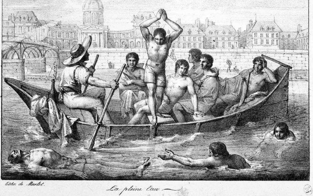 Baignade, gravure de J H Marlet / Musée Carnavalet