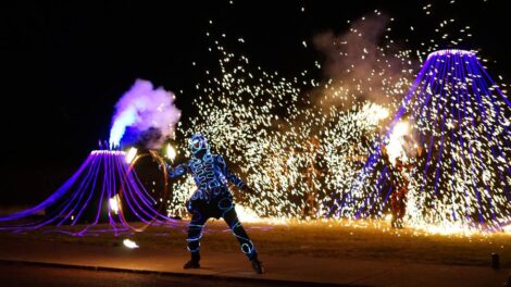 Show pyrotechnique - Dragon Time ©Vulcania