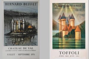 Affiches expo château de Val Buffet et Toffoli