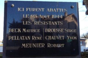 Plaque Fusillés des Galoubies / Photo DR