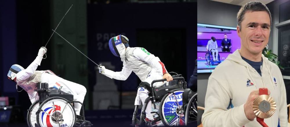 Affrontement et médaille / Photos Comité paralympique et Y. Meunier