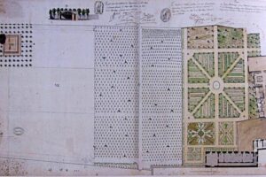 Le jardin botanique clermontois, en 1795. © Archives municipales, Ville de Clermont-Fd