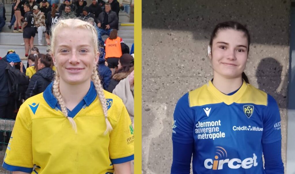 ASM Romagnat Alix Chambon demi ouverture U18 et Alice Grandhomme numéro 15 de la réserve Élite 1
