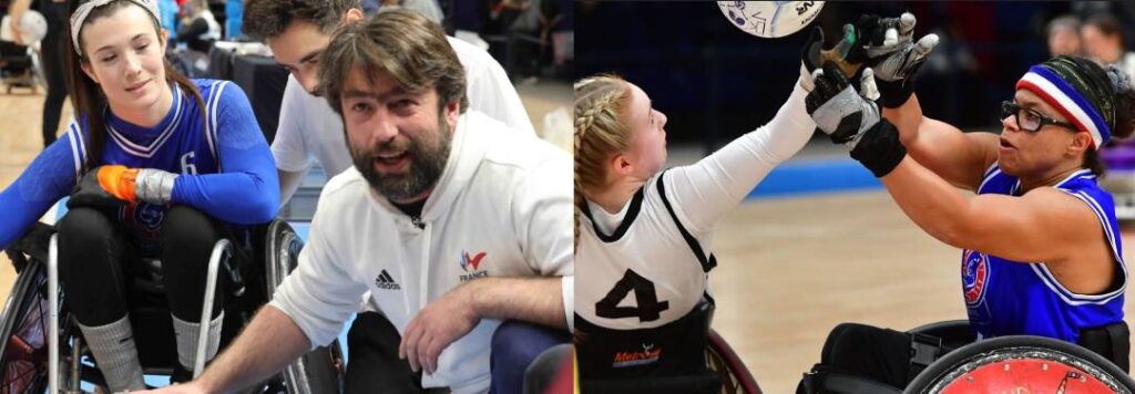 Pauline et le coach / Photo CAP SAAA L. Bagnis & Orane en lutte / Photo CAP SAAA F. Van Zon