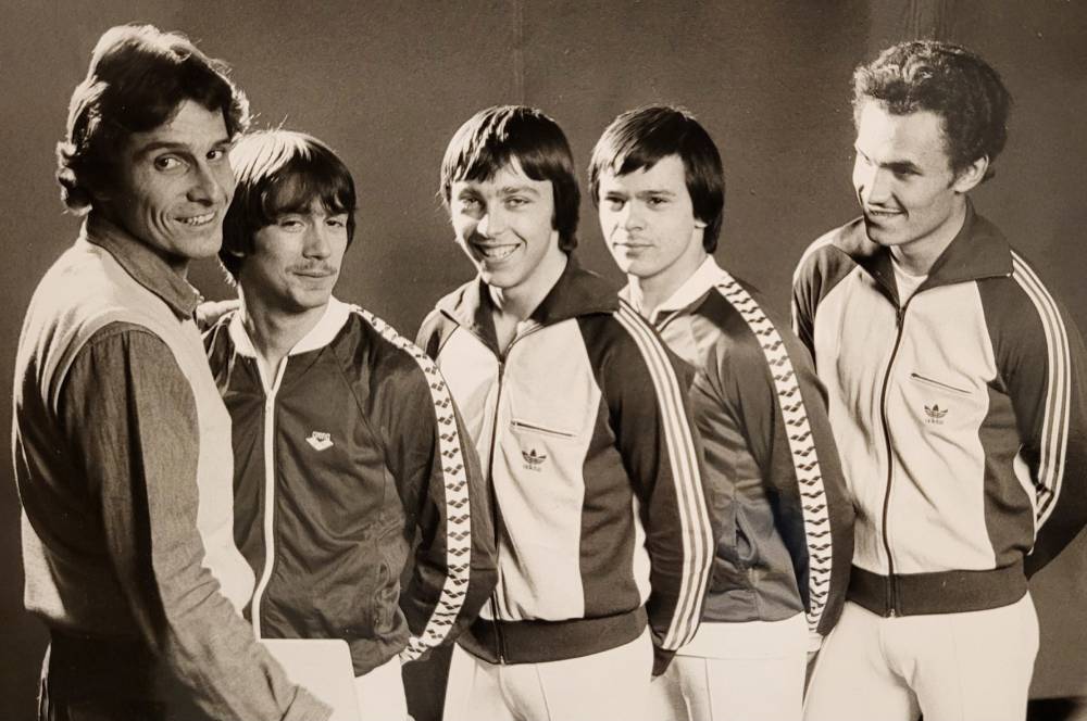 Rouquette et ses stars des années 70-80 (photo col. Michel Rouquette)