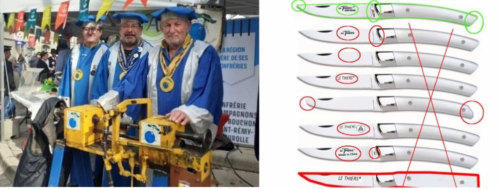 Confrérie Tire bouchon et notice Thiers