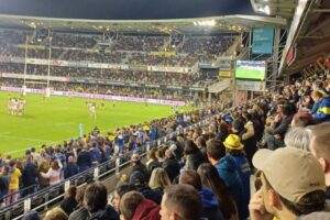 En tribune avec les Vignerons / photo P. Thivat