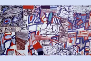 Jean Dubuffet "La résidence" acryle sur papier entoilé 1976 -Fondation Dubuffet