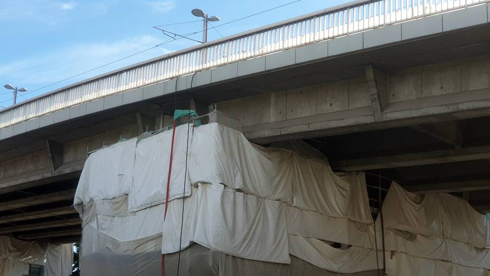 Viaduc Saint-Jacques pendant l'hydrodémolition / Photo 7 Jours à Clermont