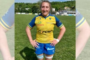 Francesca Sgorbini, internationale Italienne, troisième ligne à l'ASM Rugby Féminin / Photo Philippe Thivat