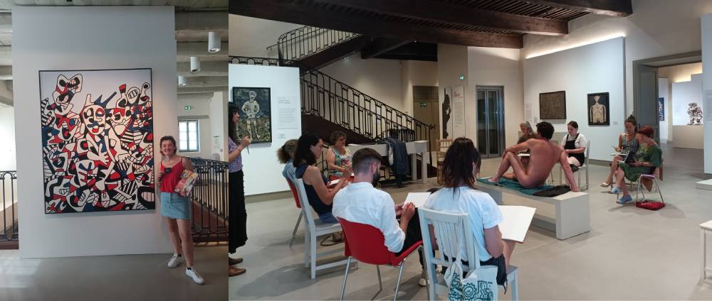 10 000e visiteuse et cours de modèle vivant autour de Dubuffet / Photos Le Doyenné 