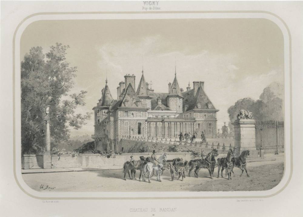 Château de Randan au XIXe Gravure © Région AuRA