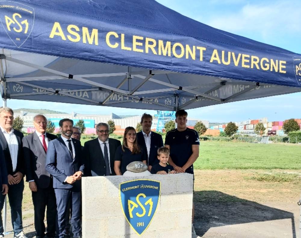 Cité du Rugby, Pose de la première pose / Photo Philippe Thivat