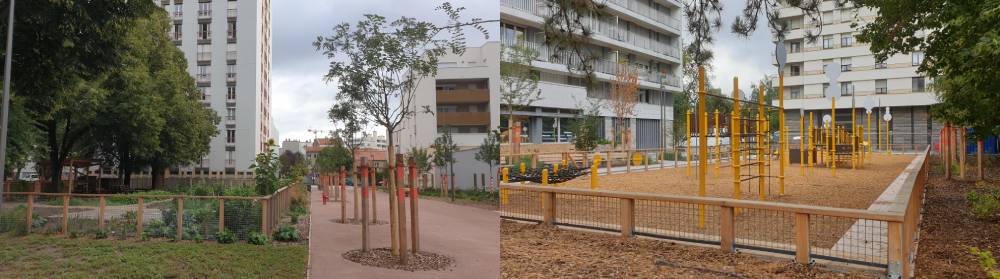 Jardin partagé et jeux place de Regensburg /Photos 7 Jours à Clermont