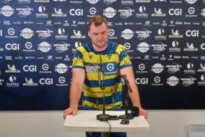 Thomas Ceyte, seconde ligne de l'ASM Photo P. Thivat