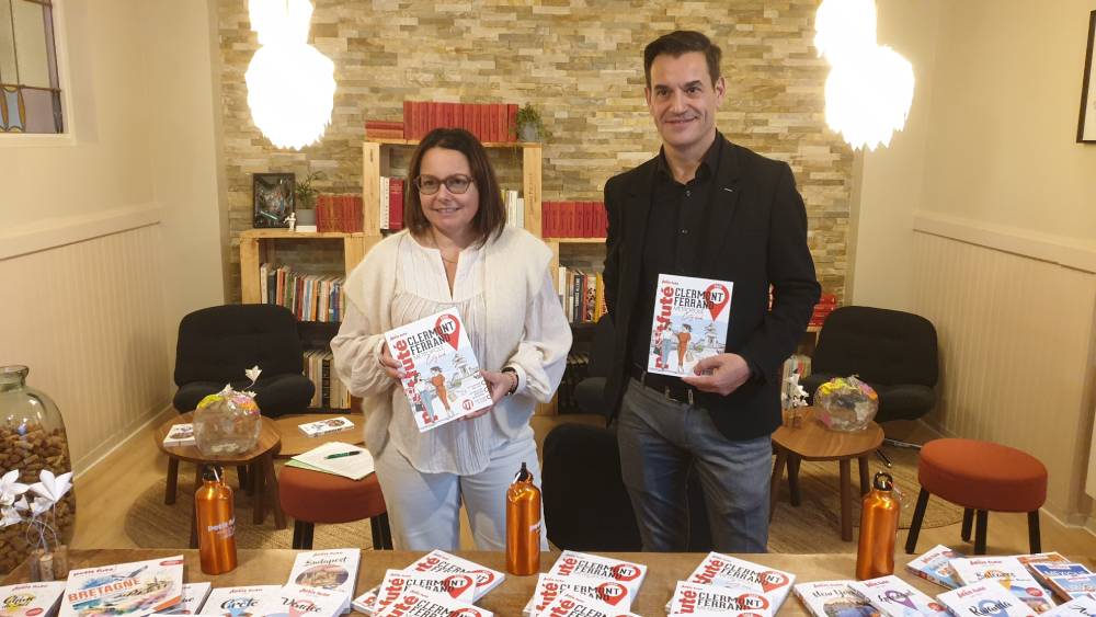 Céline Lopez, responsable de l'édition Clermont et Michel Grandseigne, responsable des régies locales