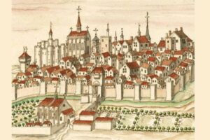 Montferrand Aquarelle de Louis Boudan 1460 ©BnF