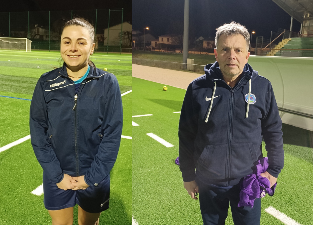 La capitaine Céline Nogueira et le Coach David Bellime / Photos Philippe Thivat