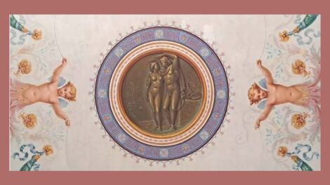Plafond du Cabinet des antiques, musée Mandet, par Alphonse Cornet Photo RLV