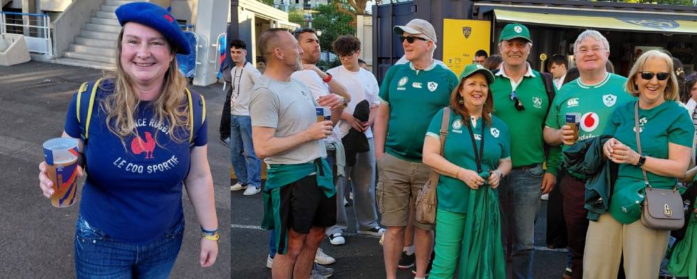 Aurélie et des supporters Irlandais Photos P. Thivat
