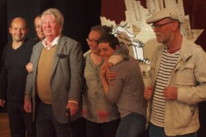 Sempé après la représentation de Marcellin Caillou à Paris Photo DR