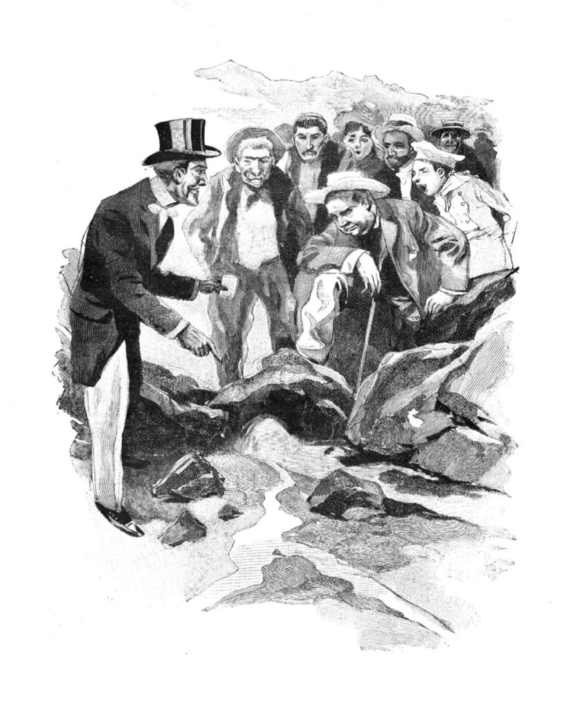 La découverte de la source. Illustration de Ferdinand Bac dans l’édition Ollendorff de 1905 (Coll. pers).