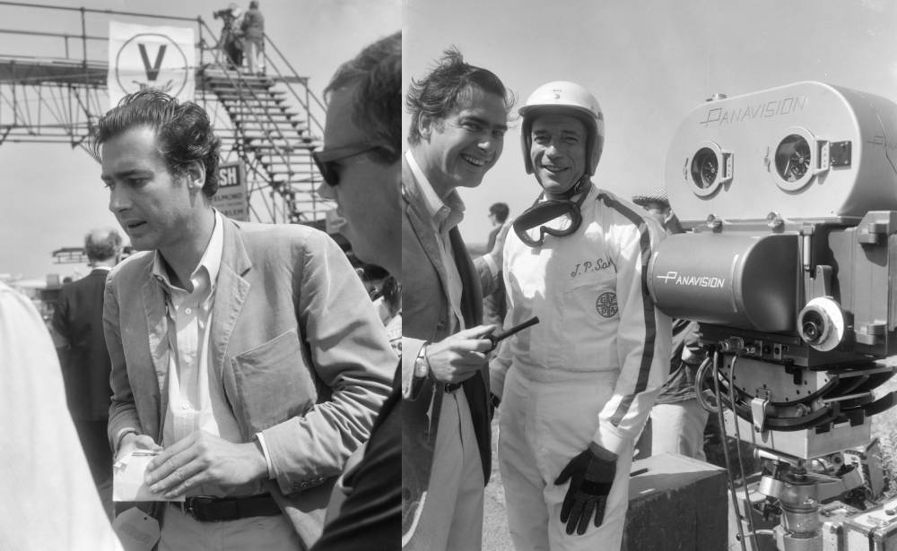 John Frakenheimer sur le tournage de Grand Prix. Avec Yves Montand à droite Photo Anefo — Nationaal Archief, CC0,