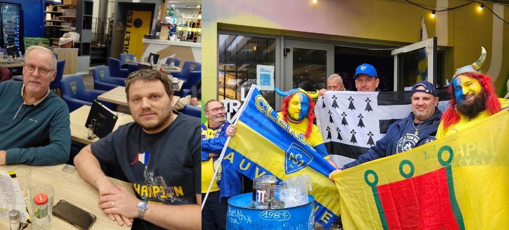 Alexandre et son père les supporters de la Yellow Army Photos P. Thivat