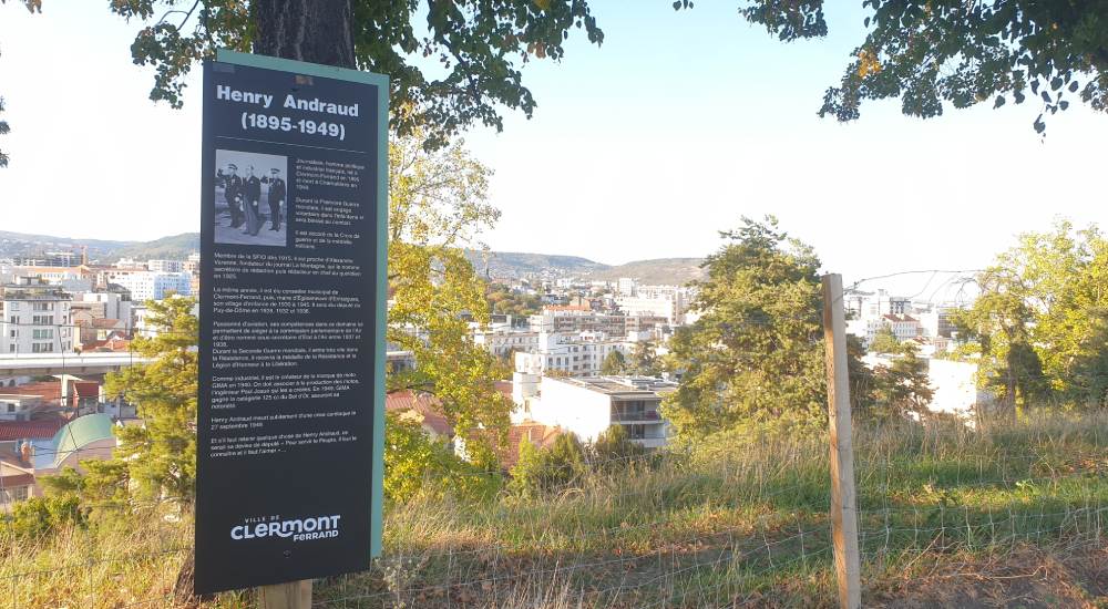 Panneau mémoriel Henry Andraud Photo 7 Jours à Clermont